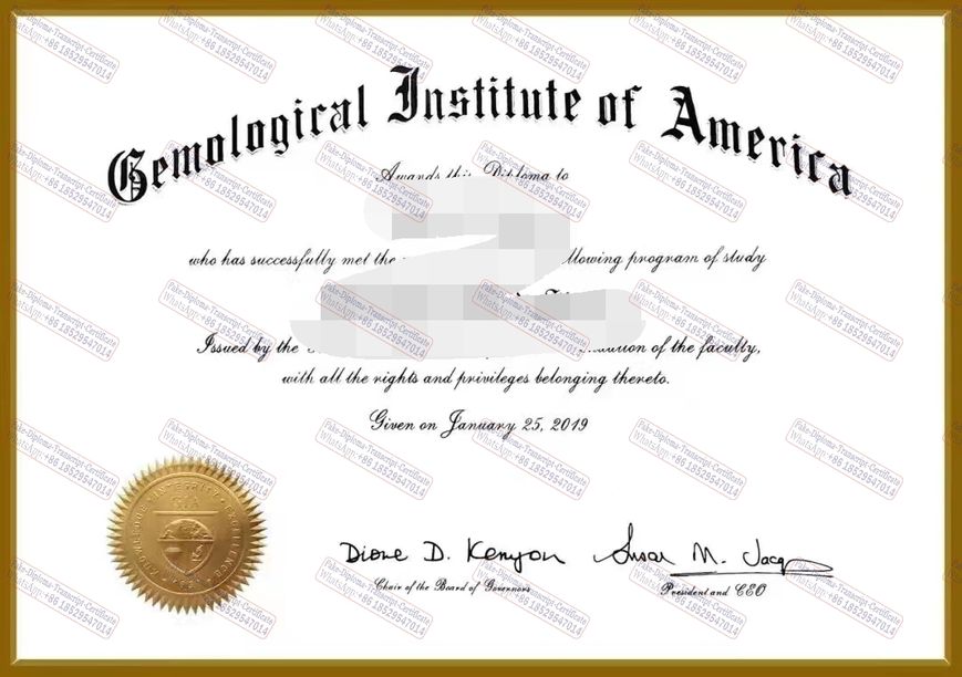 Fake Gemological Institute of America Diploma