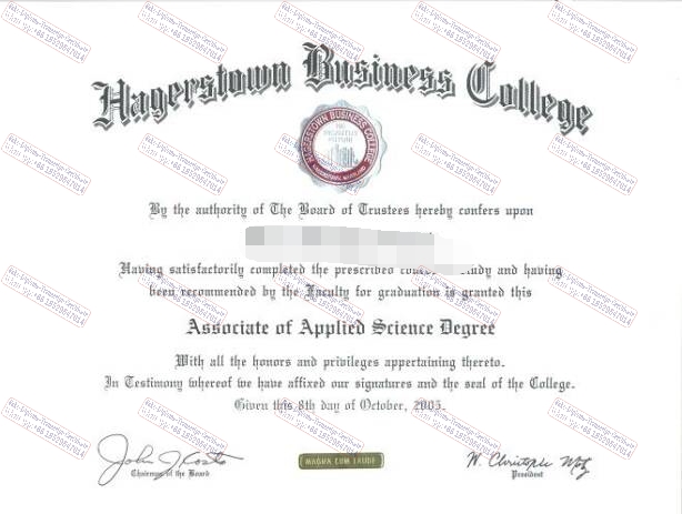 Fake Hagerstown Business College Degree