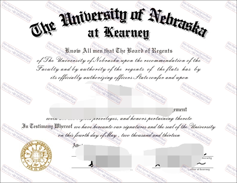 Fake University of Nebraska at Kearney Degree