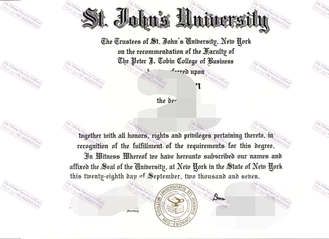 How to buy fake St. Johns University Certificate