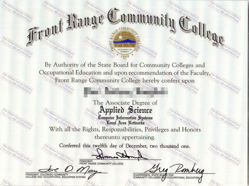 How to order fake Front Range Community College Degree