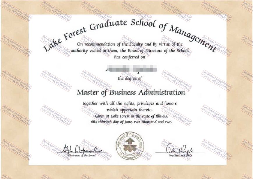 How to order fake Lake Forest Graduate School of Management Diploma
