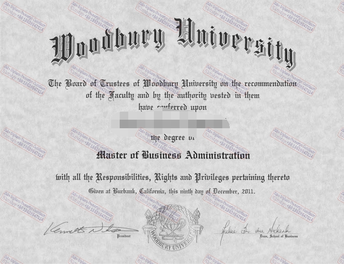 How to order fake Woodbury University Certificate