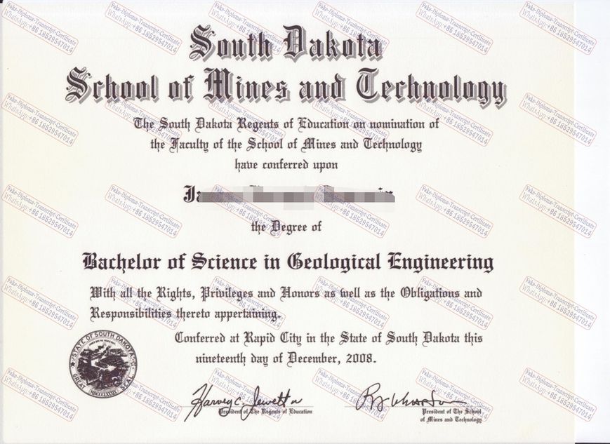 How to purchase fake South Dakota School of Mines and Technology Certificate