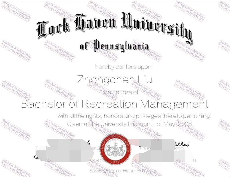 Is it possible to buy fake The steps to buy fake Lock Haven University Diploma Certificate
